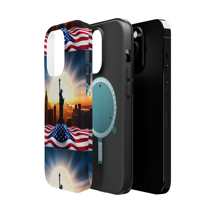 MagSafe American Flag Tough Phone Case: Show Your Patriotism in Style