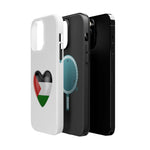 MagSafe Tough Cases with Palestinian flag in heart shape - Shamo's