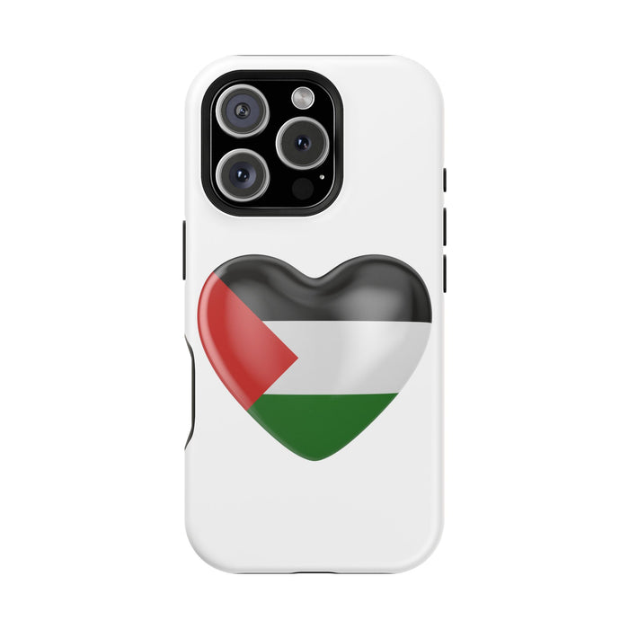 MagSafe Tough Cases with Palestinian flag in heart shape