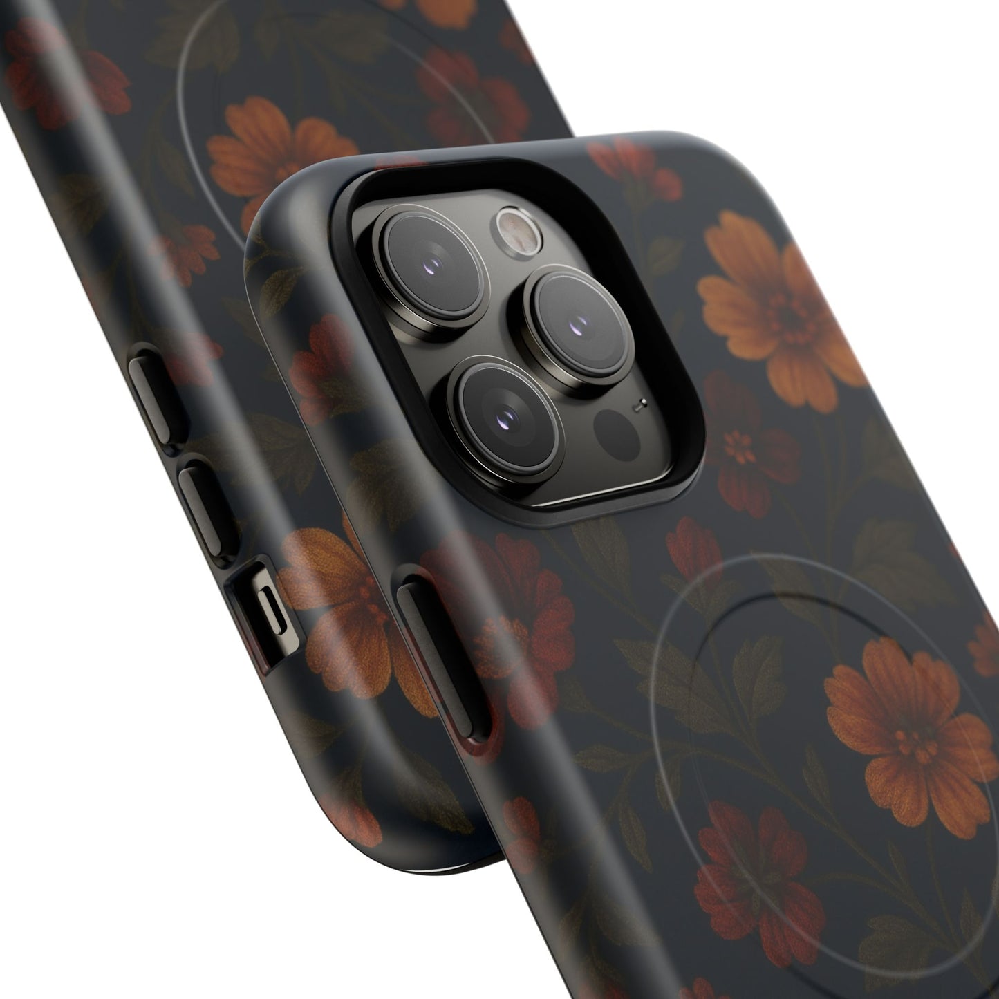 Floral Night Velvet iPhone Case - Works with MagSafe
