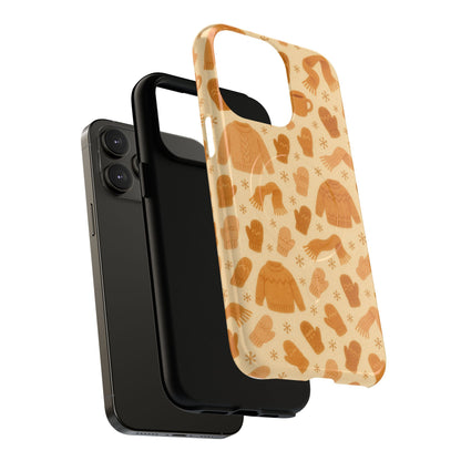 Cozy Winter Sweaters Holidays iPhone Case — Warm Knit Pattern with MagSafe