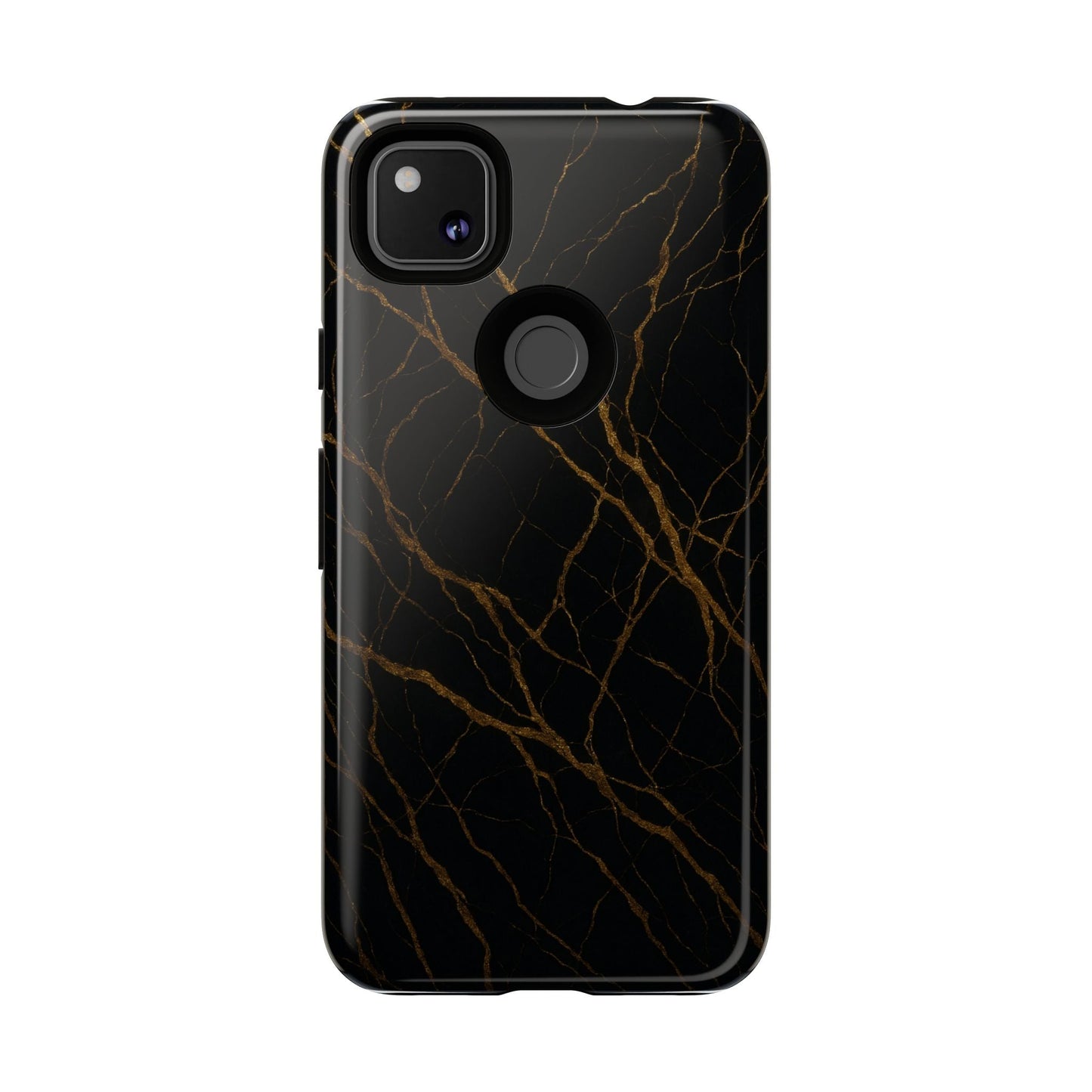Black Marble Tough iPhone Case