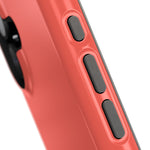 Coral Flame (Red) Solid Color MagSafe Compatible Impact-Resistant iPhone Case | Slim Magnetic Protective Cover