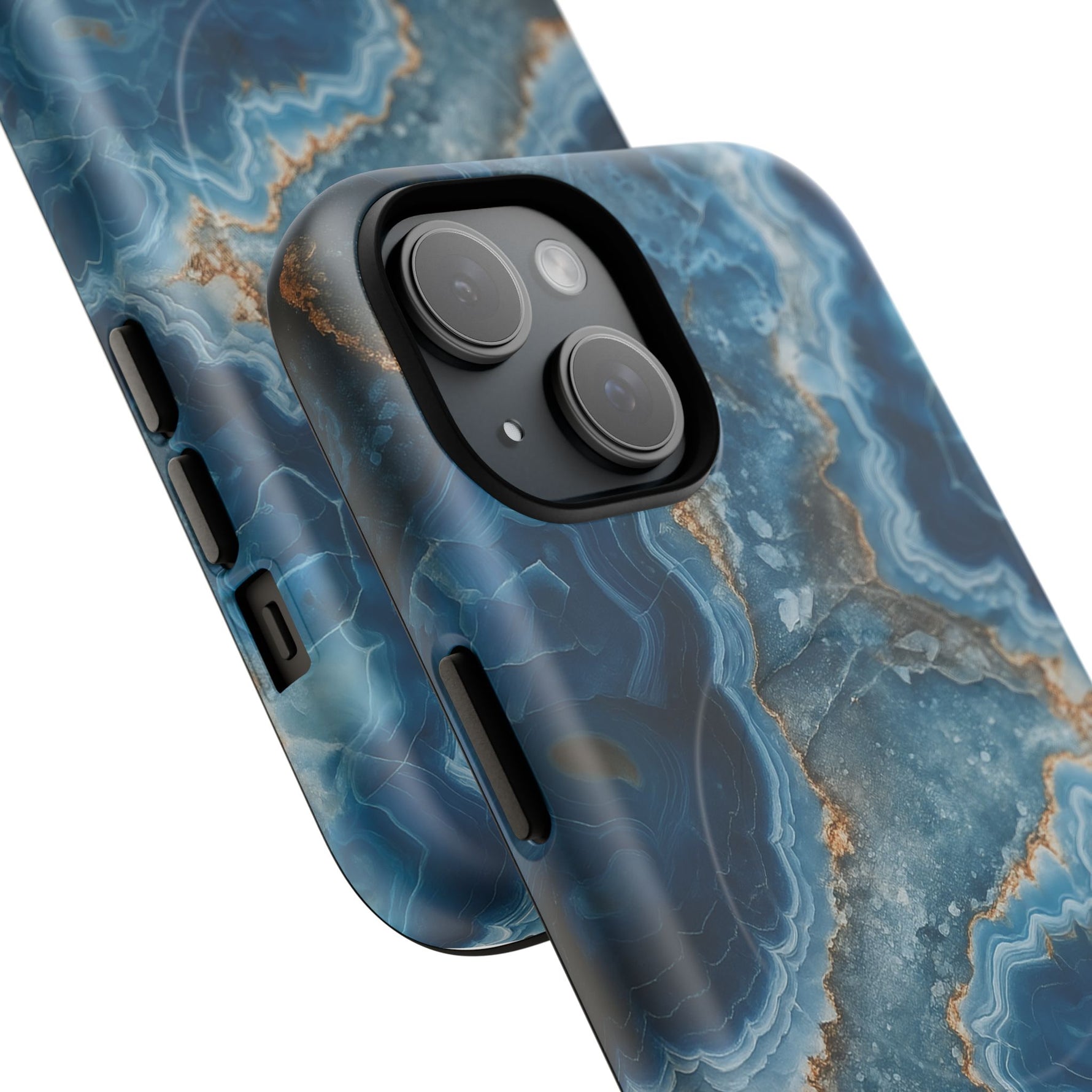 Blue Agate Marble iPhone Case —with MagSafe - Shamo's