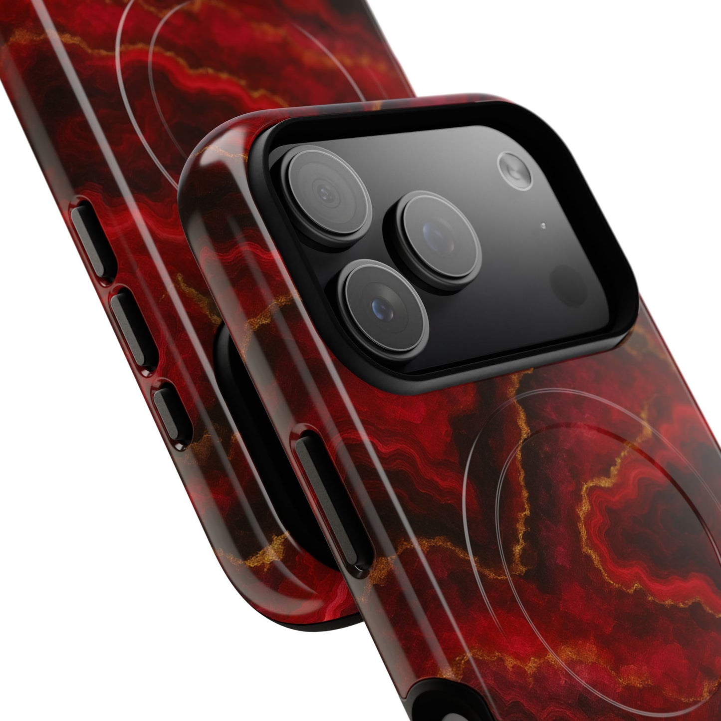 Red Marble iPhone Case with MagSafe