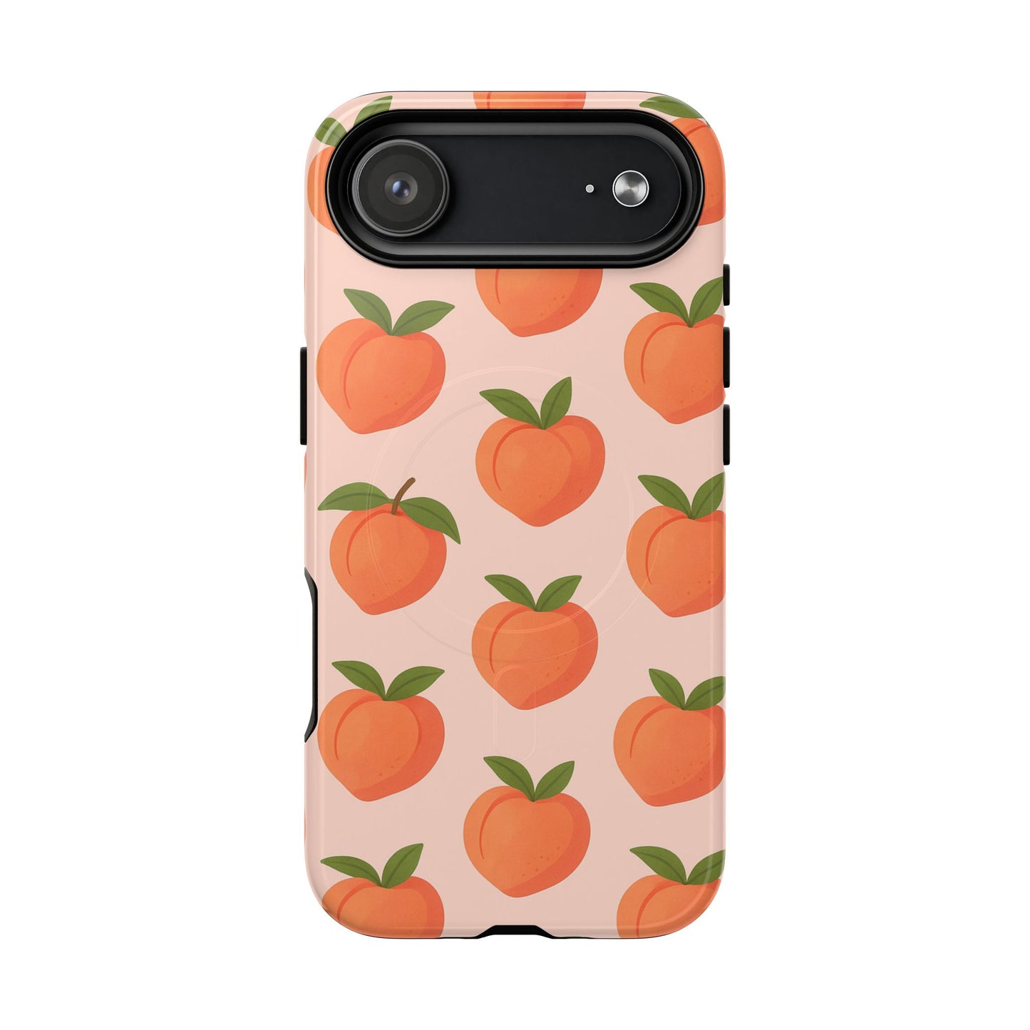 Peach Pattern Fruit Case for iPhone | MagSafe Compatible