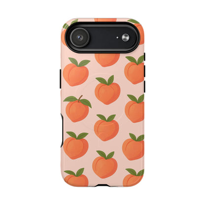 Peach Pattern Fruit Case for iPhone | MagSafe Compatible