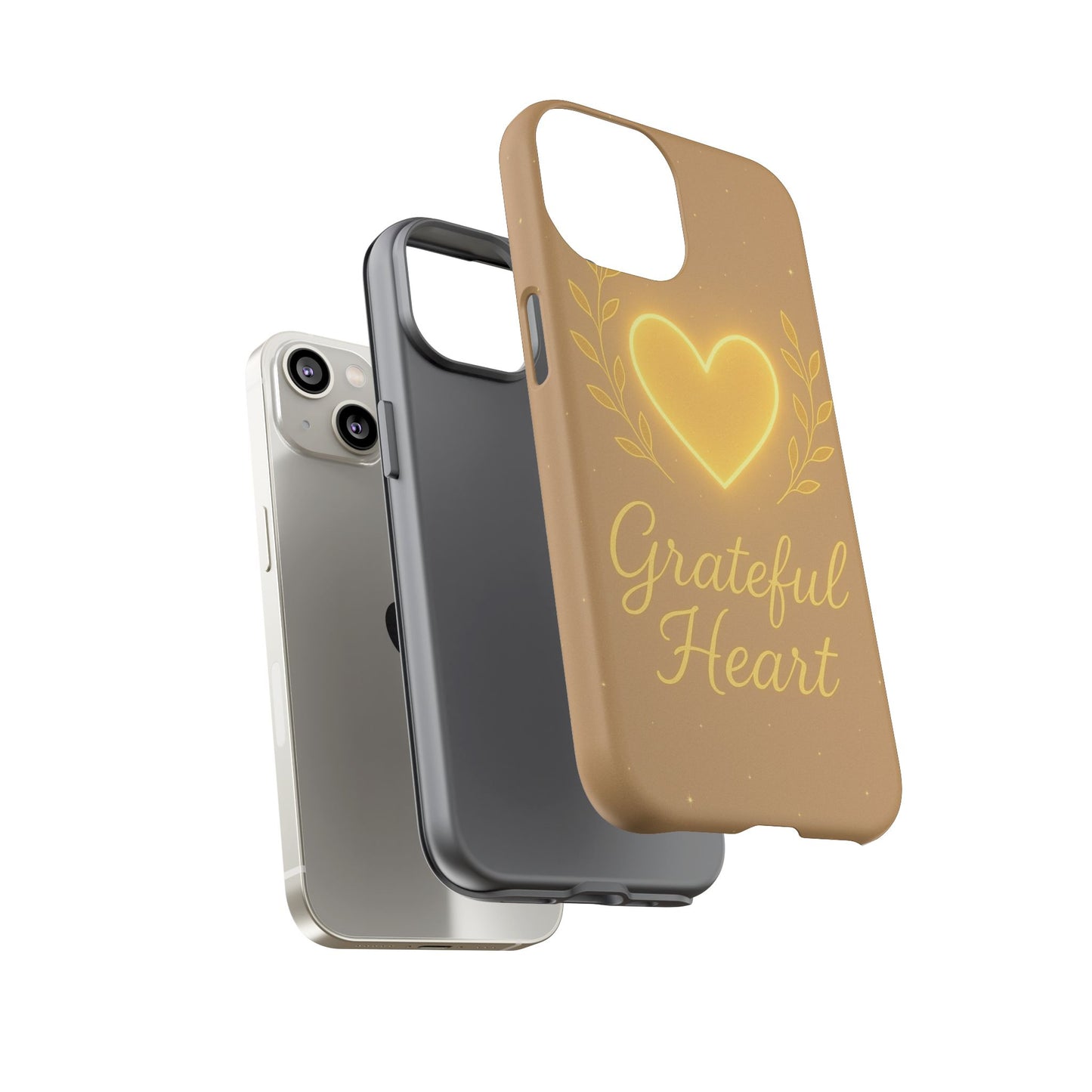 Grateful Heart iPhone Case — Warm Neon Heart