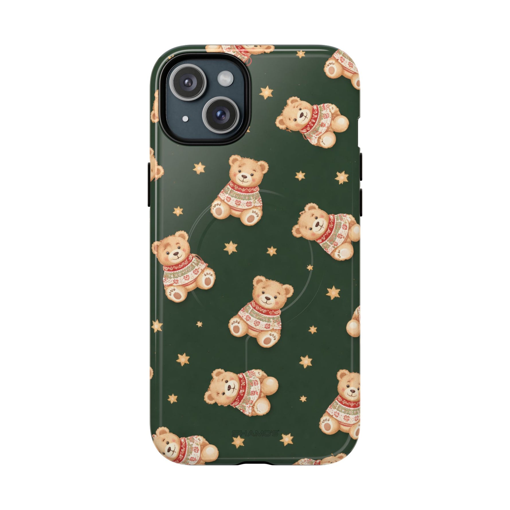 Funda para iPhone con diseño de osito de peluche y corazón (con MagSafe)