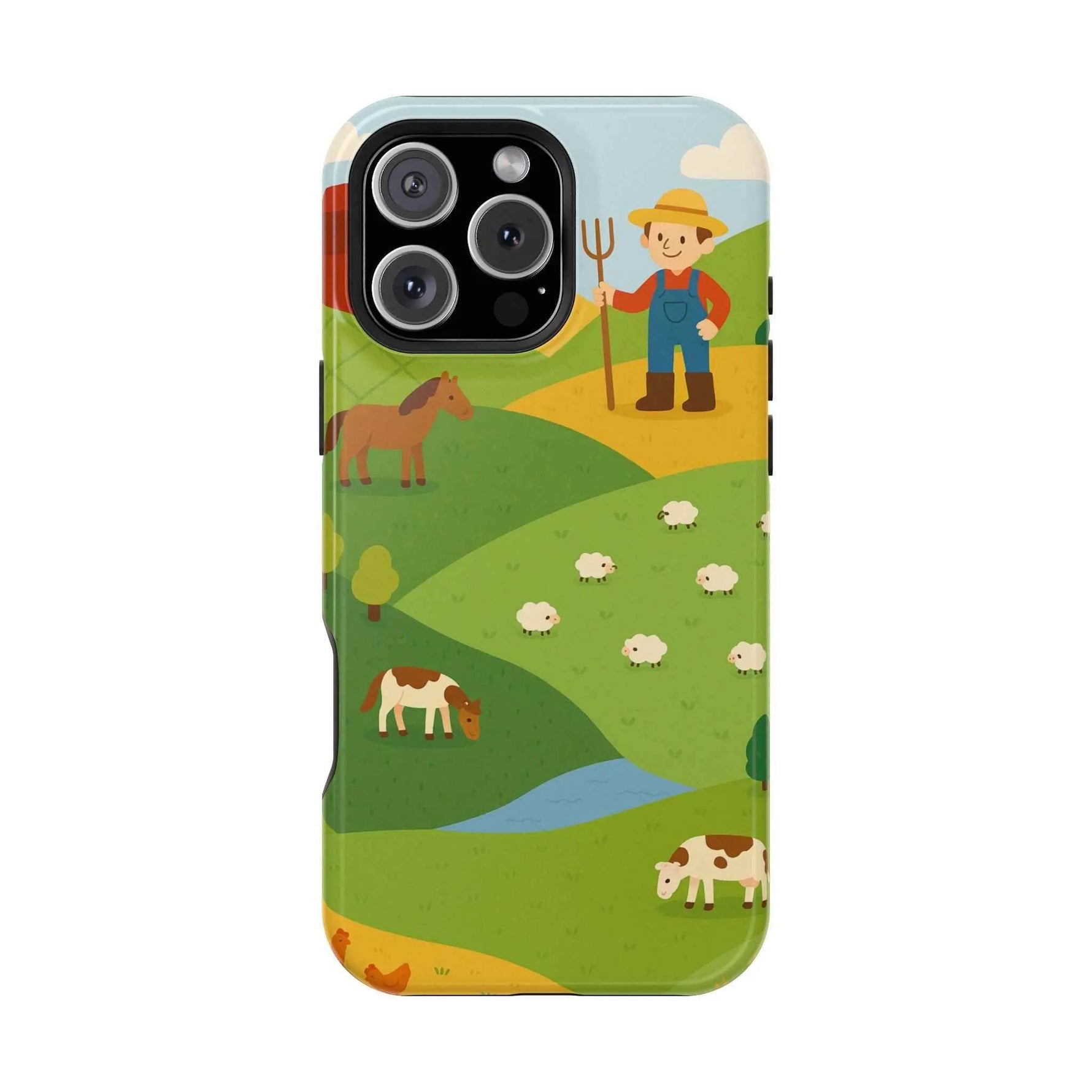 Farm-Themed Impact-Resistant MagSafe Phone Case