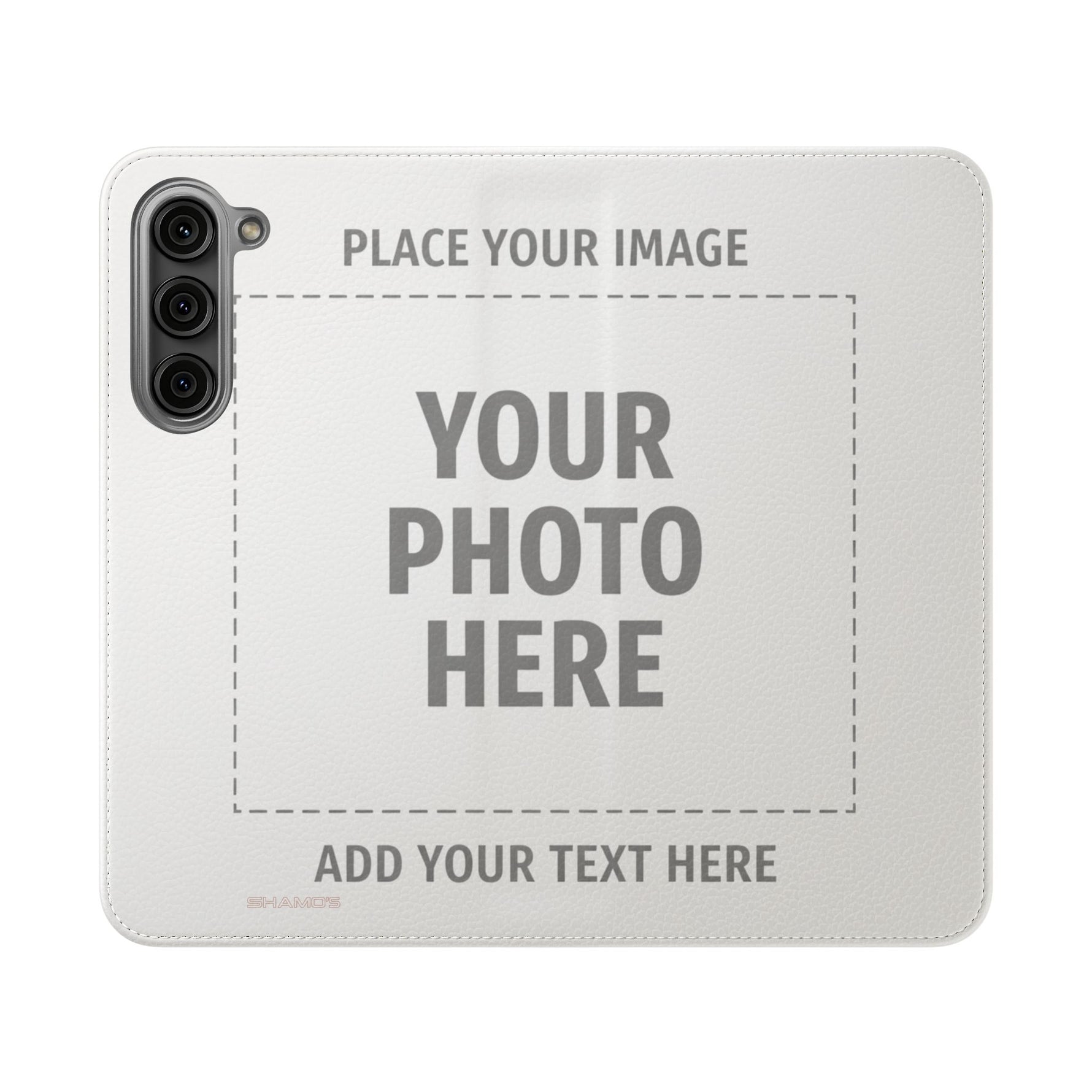 Personalized Flip Wallet Phone Case – Custom Photo & Text Wallet Cover