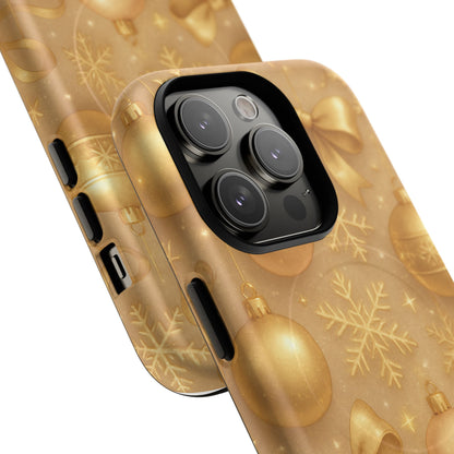 Holiday Gold Ornament iPhone Case | Compatible with MagSafe