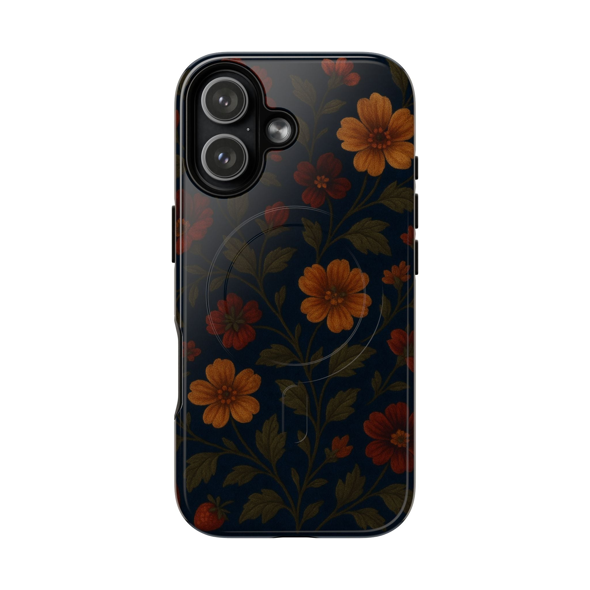 Floral Night Velvet iPhone Case - Works with MagSafe - Shamo's
