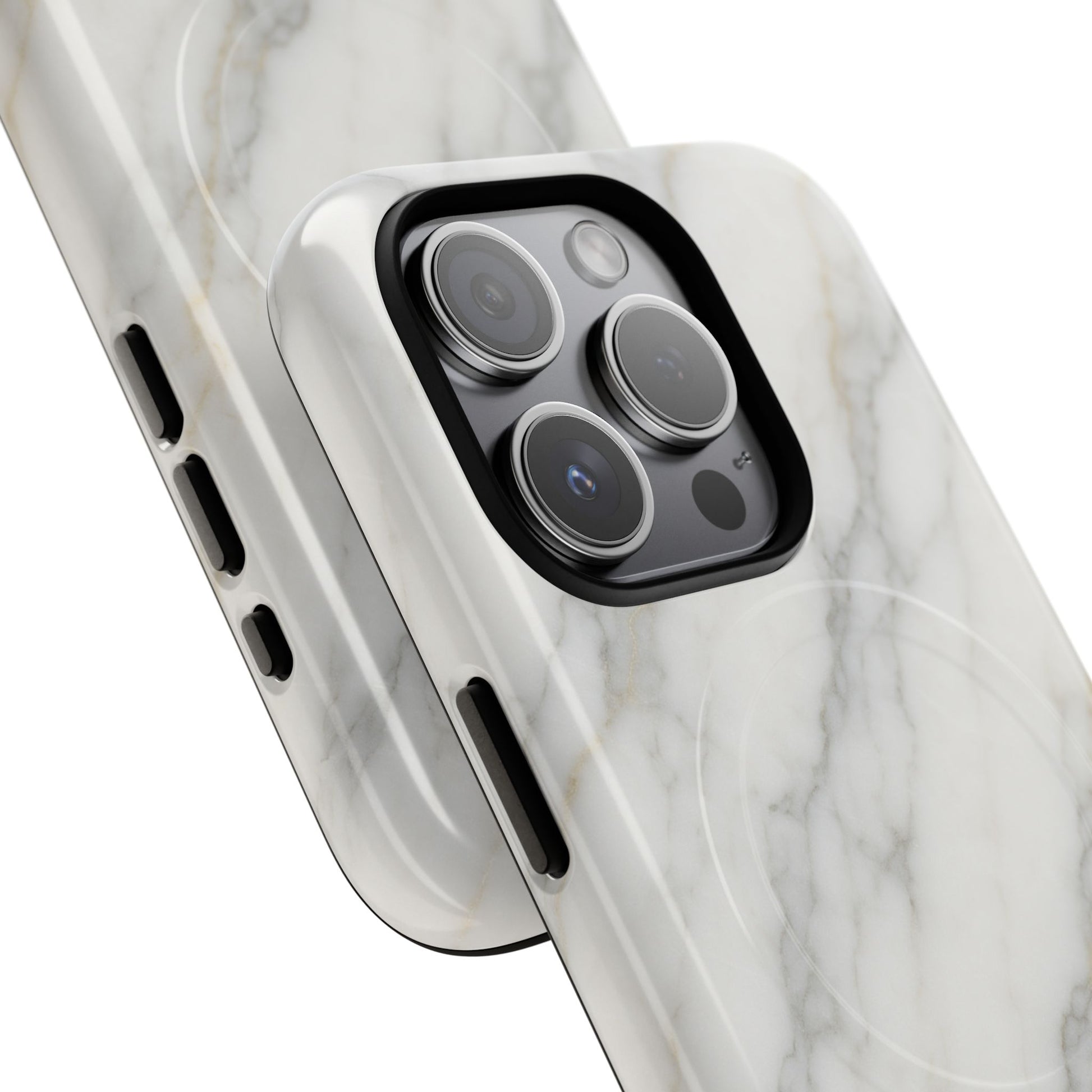 Classic White Marble iPhone Case with MagSafe - Shamo's