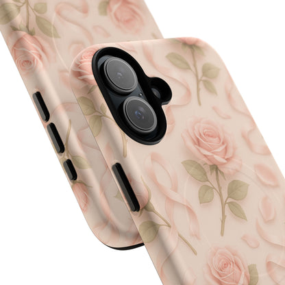 Blush Roses and Ribbons 3D iPhone Case | MagSafe