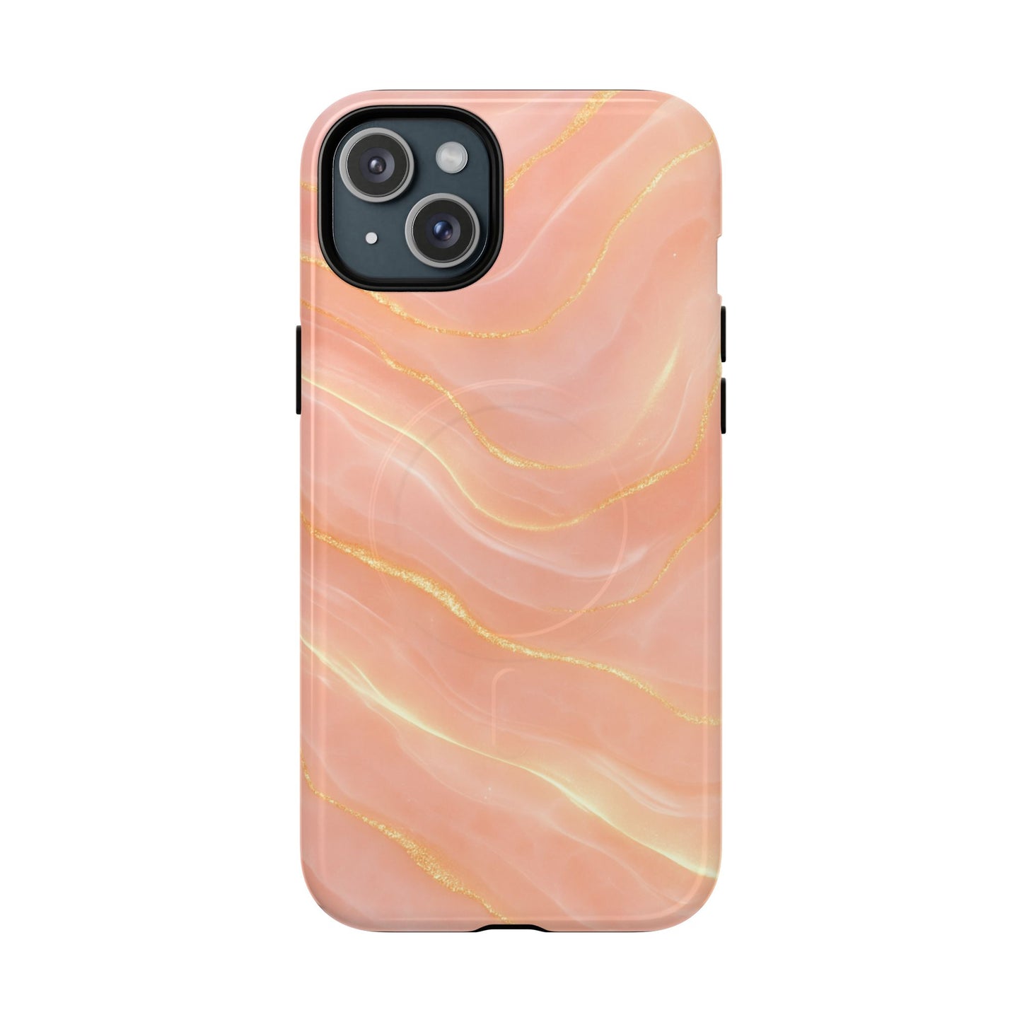 Luxury Series Pink Marble iPhone Case compatible with MagSafe - Shamo's