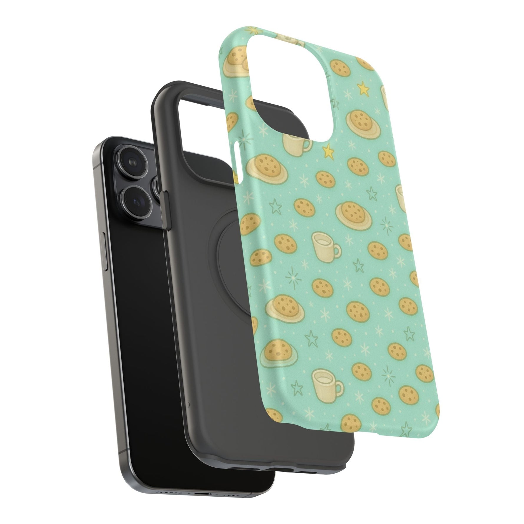 Cookie & Coffee Pattern Tough iPhone Case — Impact-Resistant  Shamo's