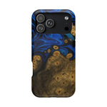Blue Swirl & Burl Wood Impact iPhone Case | MagSafe compatible  Shamo's iPhone 17 Pro Max / Matte