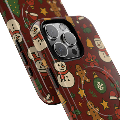 Snowman & Gingerbread Tough iPhone Case (MagSafe compatible)