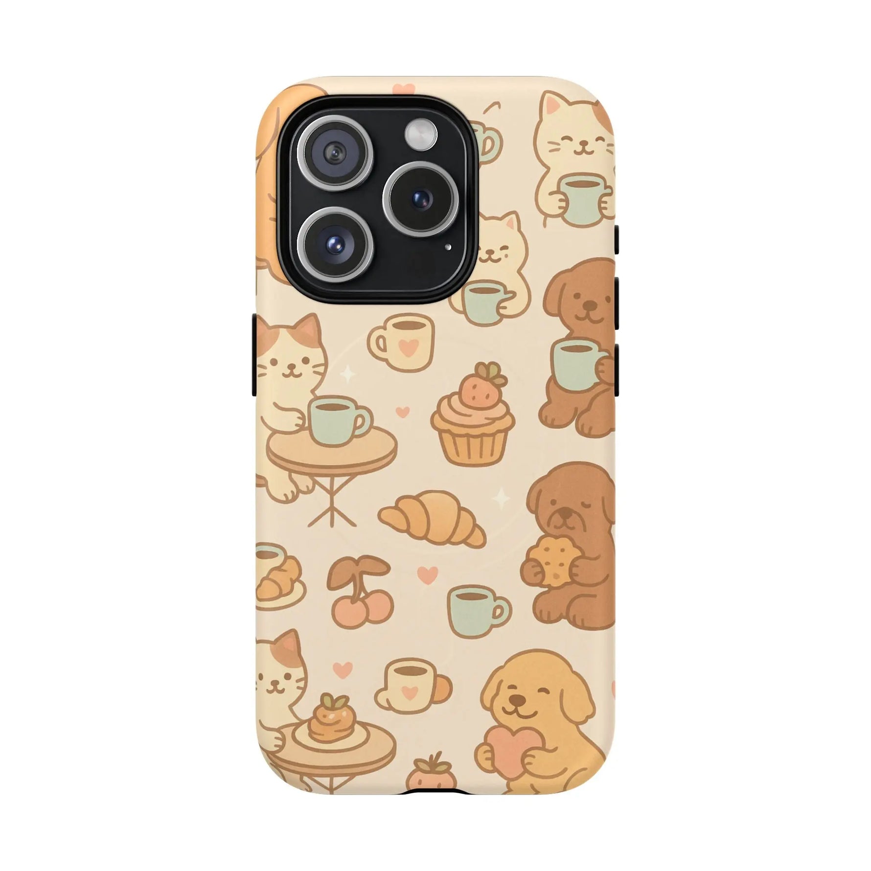 Coffee Cats & Dogs Phone Case with MagSafe - Shamo's