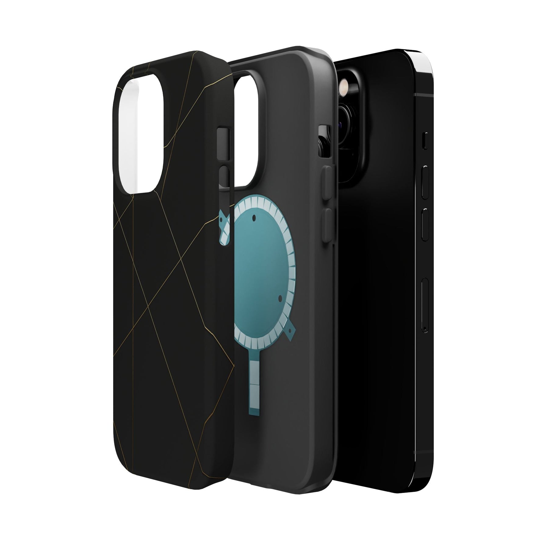 Black Geometric Design iPhone Case | MagSafe  Shamo's
