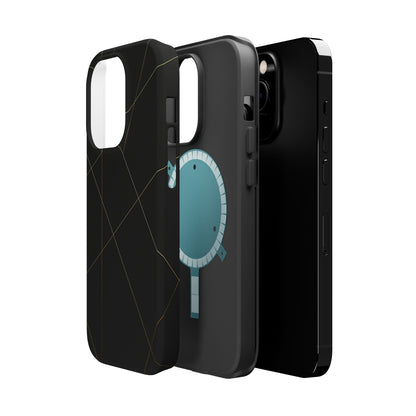 Black Geometric Design iPhone Case | MagSafe  Shamo's