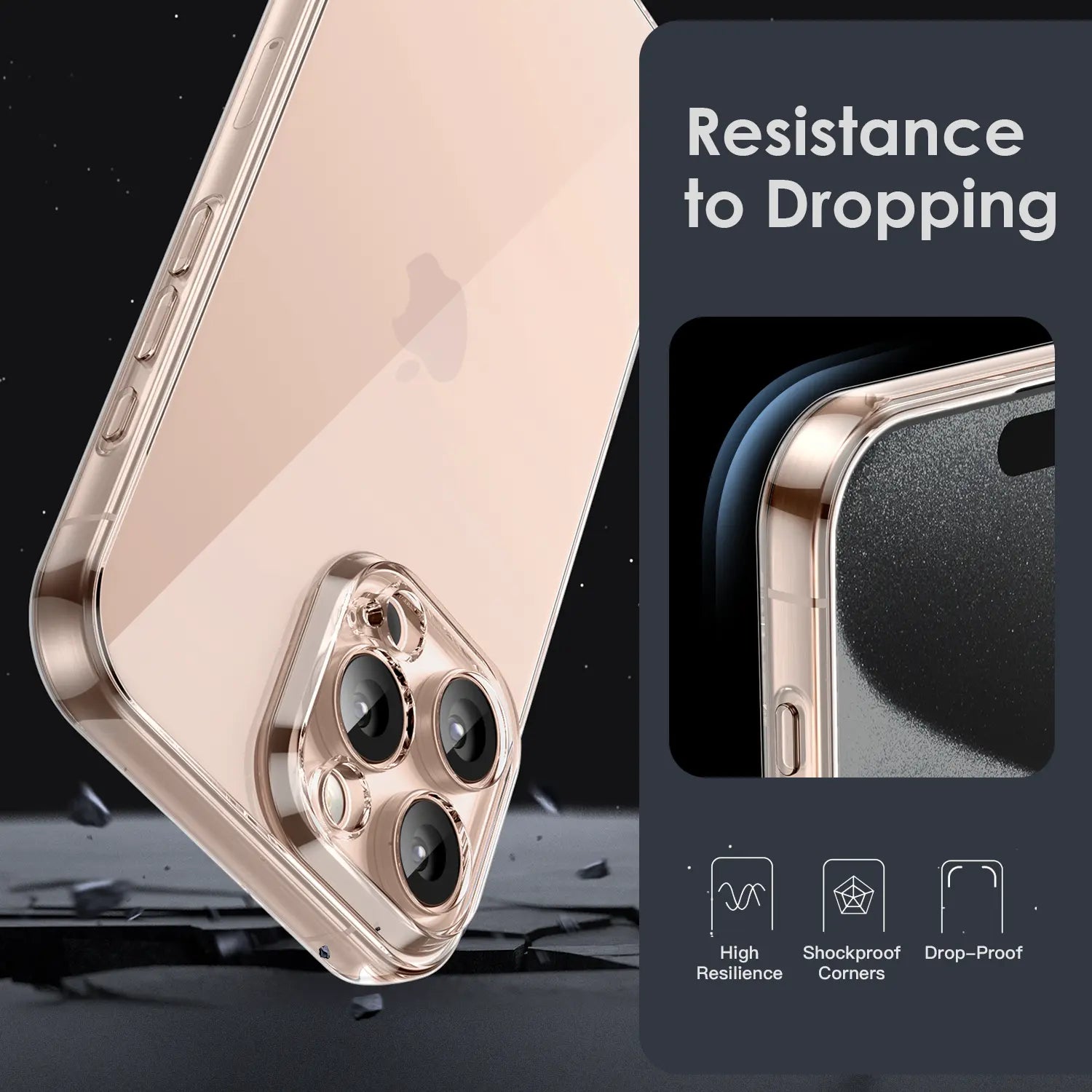 Clear case for iPhone 16 Series, Soft, TPU, Flexible - Shamo's