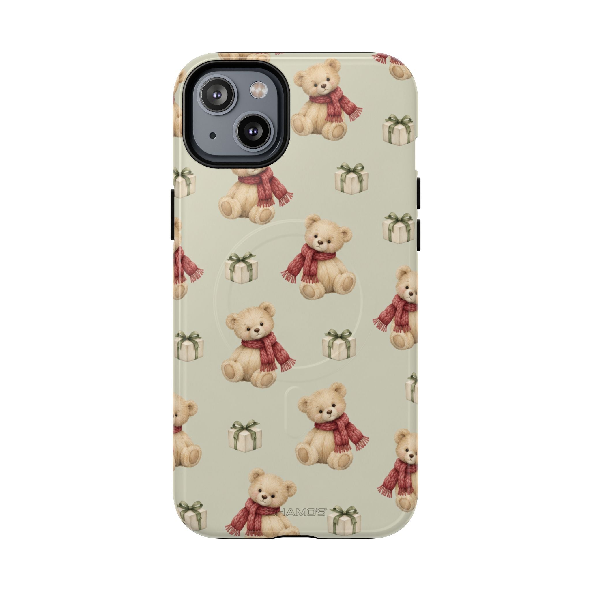 Knuffelbeer op vakantie magnetisch iPhone-hoesje met MagSafe