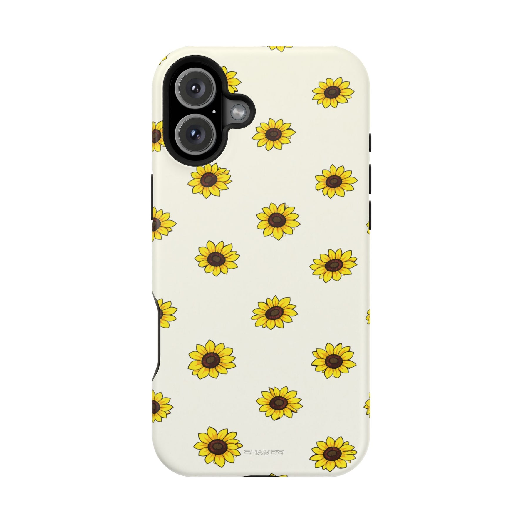 Sunflower Pattern Magnetic Impact-Resistant iPhone Case MagSafe Compatible