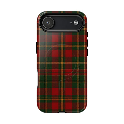 Plaid Holiday iPhone Case — Red & Green Tartan (MagSafe compatible)