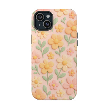 Vintage Floral 3D iPhone Case | MagSafe Compatible