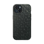 Dark Carbon Fiber Texture Magnetic Impact-Resistant iPhone Case | MagSafe compatible  Shamo's iPhone 15 / Matte