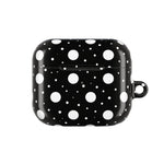Polka Dot AirPod Case – Black & White Retro Spot Protective Cover