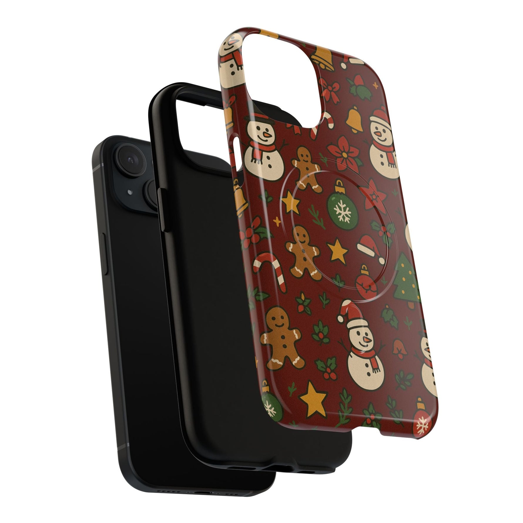 Snowman & Gingerbread Tough iPhone Case (MagSafe compatible)  Shamo's