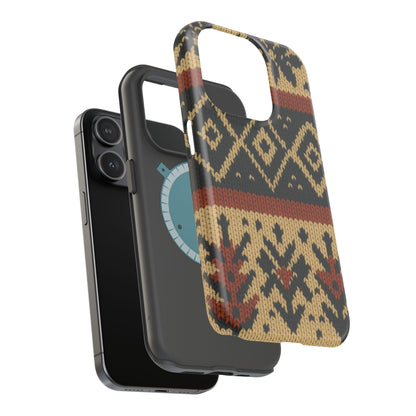 Nordic Knit Pattern MagSafe Impact-Resistant iPhone Case