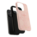 Balletcore Pink Floral Lace iPhone Case with Bow | Works with MagSafe - Shamo's