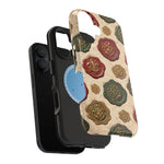 Vintage Wax Seal Pattern Magnetic Impact-Resistant Phone Case with MagSafe Compatibility