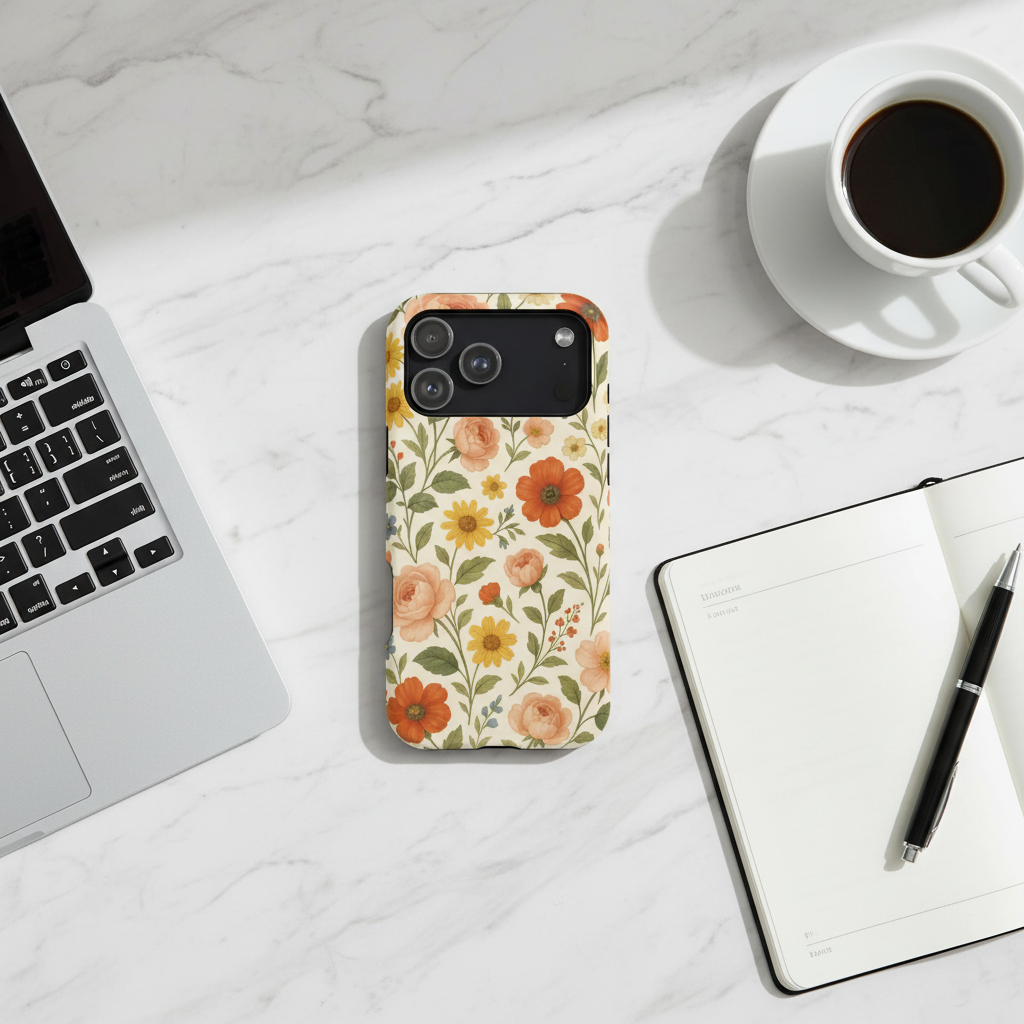 Floral Vintage Garden iPhone Case — with MagSafe