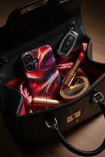Abstract Red Wave Magnetic Impact-Resistant Phone Case | MagSafe