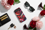 Abstract Red Wave Magnetic Impact-Resistant Phone Case | MagSafe