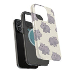 Cute Tiny Hippo Magnetic Impact-Resistant Phone Case
