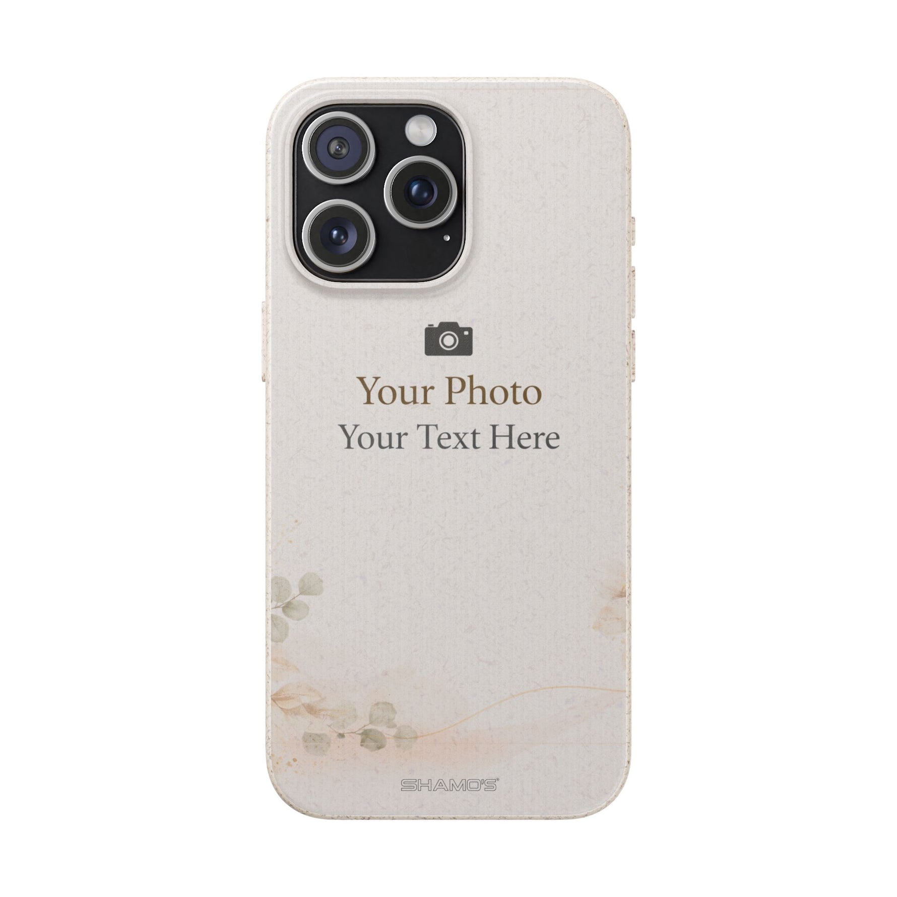 Personalizable Biodegradable Custom Phone Case | Add your own Photo and Text - iPhone 15 Pro Max - Shamo's
