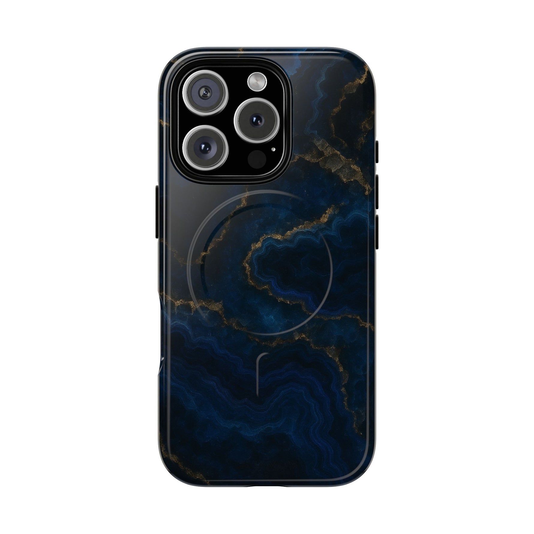 Midnight Marble iPhone Case with MagSafe - iPhone 16 Pro / Glossy - Shamo's
