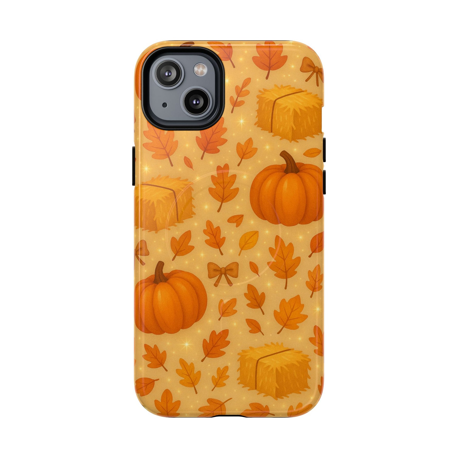 Autumn Harvest iPhone Case — Pumpkin & Haystack Fall with MagSafe - Shamo's