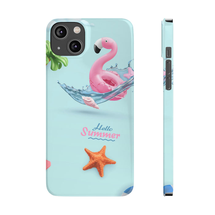 Slim Phone Cases with Hello Summer design