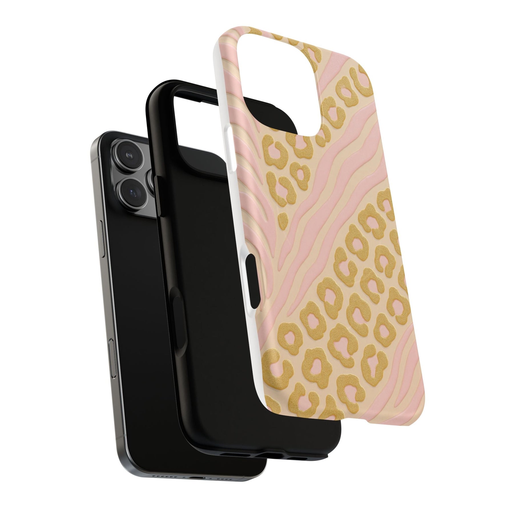 Pink Gold Leopard iPhone Case compatible with MagSafe  Shamo's
