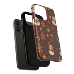 Snowman & Gingerbread Tough iPhone Case (MagSafe compatible)  Shamo's
