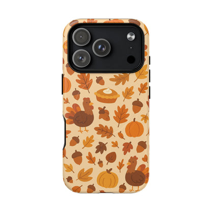 Thanksgiving-Themed Tough Magnetic iPhone Case | Compatible with MagSafe
