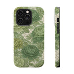 Green Succulent Floral Magnetic Impact-Resistant iPhone Case, MagSafe Compatible - iPhone 14 Pro / Matte - Shamo's