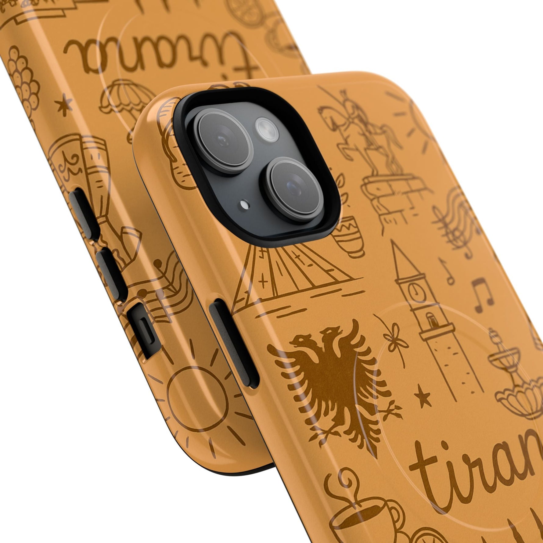 Tirana Illustrated Hand-Drawn iPhone Case — Albanian Landmarks & Icons | MagSafe compatible  Shamo's